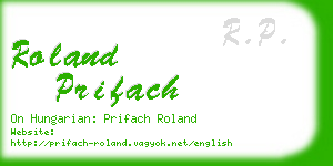 roland prifach business card